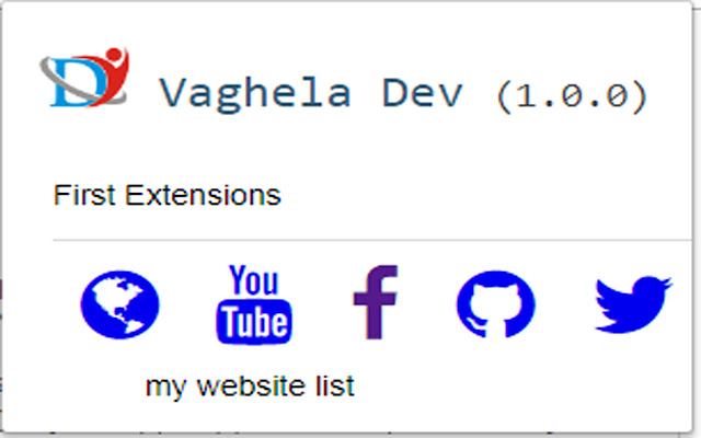 Vaghela Dev first Extensions chrome extension