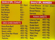 Shahji Milk menu 4