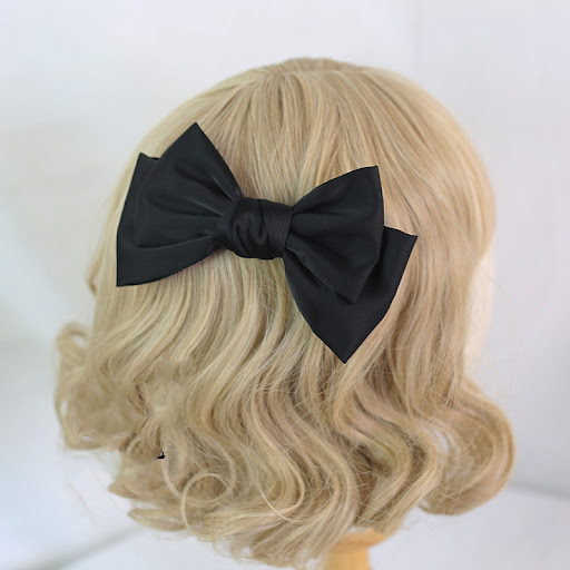 Title 1, Burgundy Japanese Large Bow Hair Accessory Spri...