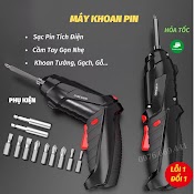 Máy Khoan Pin Máy Khoan Cầm Tay Bắt Vít Đa Năng Dùng Pin Đèn Rọi Ray Asaki