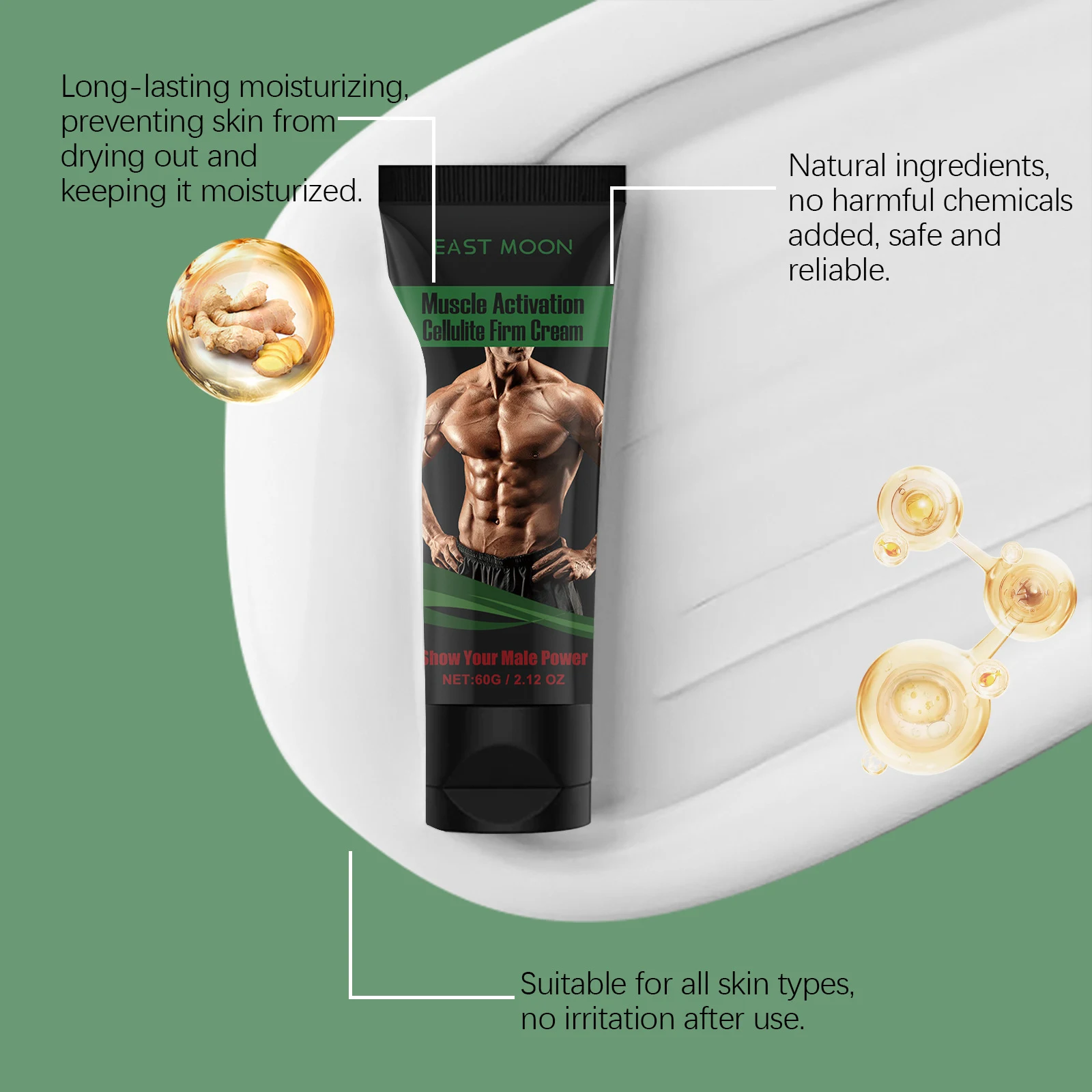 Title 8, Creme para pescoço masculino fitness, exercício...