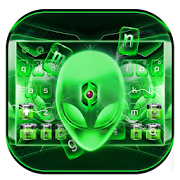 Alien technology Keyboard Theme - alien green tech  Icon