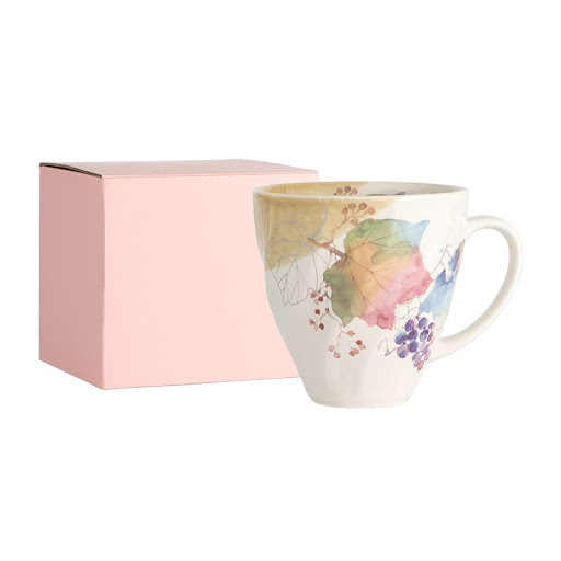 Title 14, Blue Watercolor Flower Mug "December Flower Tal...