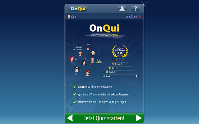 OnQui Quiz chrome extension