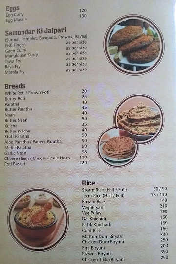 Royal Multi-Cuisine menu 