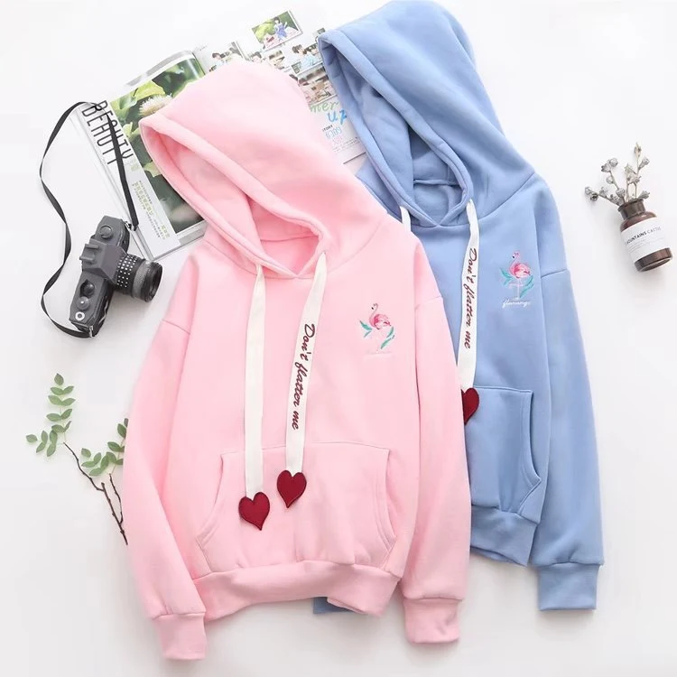Title 11, Sudadera con capucha Flamingo Love estampada y ...