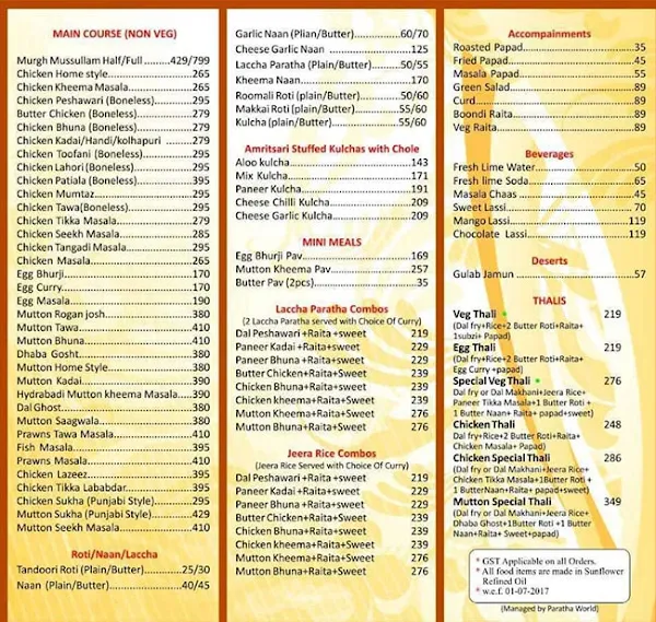 Little Punjab menu 