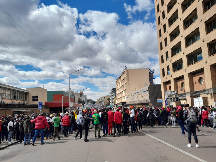 Students and police clashed in Pretoria CBD on Wednesday following a protest over the NSFAS funding.