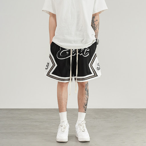 Title 6, Heavy Industry Embroidered Mesh Basketball Shor...