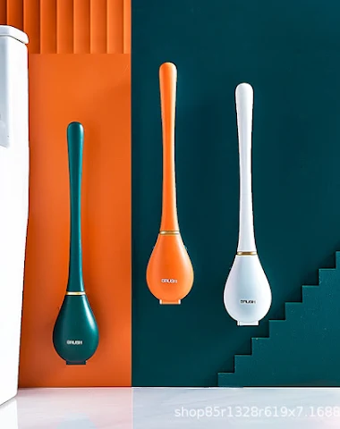 Brosse de toilette en silicone à lo - 0