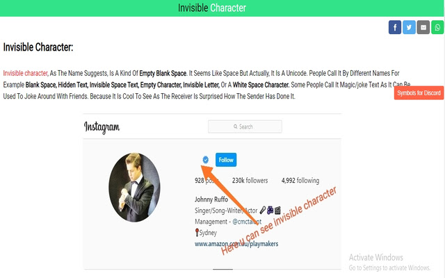 Invisible character And Invisible Letter chrome extension