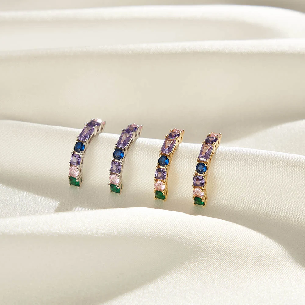 Title 3, Boucles doreilles en argent sterling avec micr...