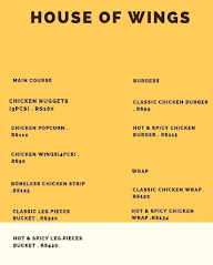 House Of Wings menu 1