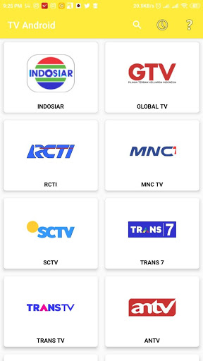 Screenshot TV Indonesia Semua Saluran - G