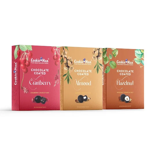 Chocolate Coated Almond, Cranberry & Hazelnut - 40g | Pack Of 3