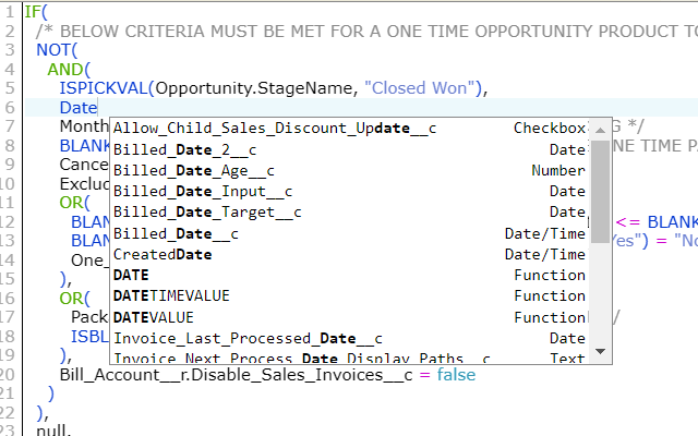 Salesforce.com Enhanced Formula Editor Preview image 4