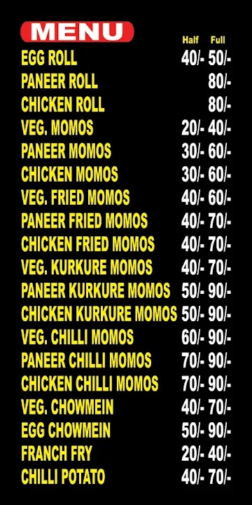 Arya Fast Food menu 