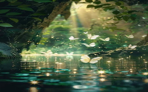 Lost in a Forest of Light wallpaper screenshot 1