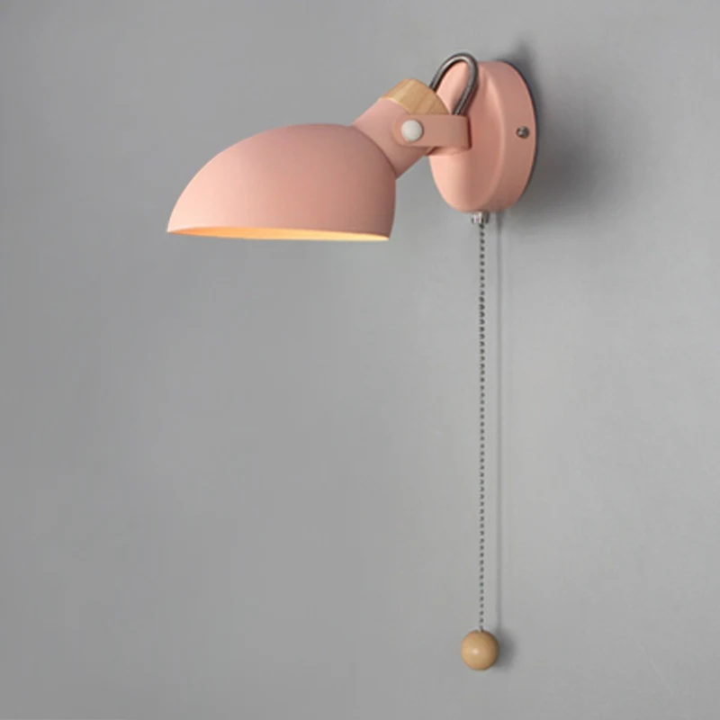 Nordijska Macaron jednostavna rotirajuća lampa od punog drveta, kreativnog dizajna, za toplo i ugodno osvetljenje svakog prostora.