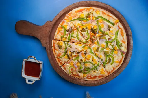 Corn Capsicum Jalapeno Pizza