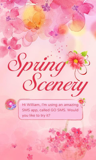 GO SMS SPRING SCENERY THEME