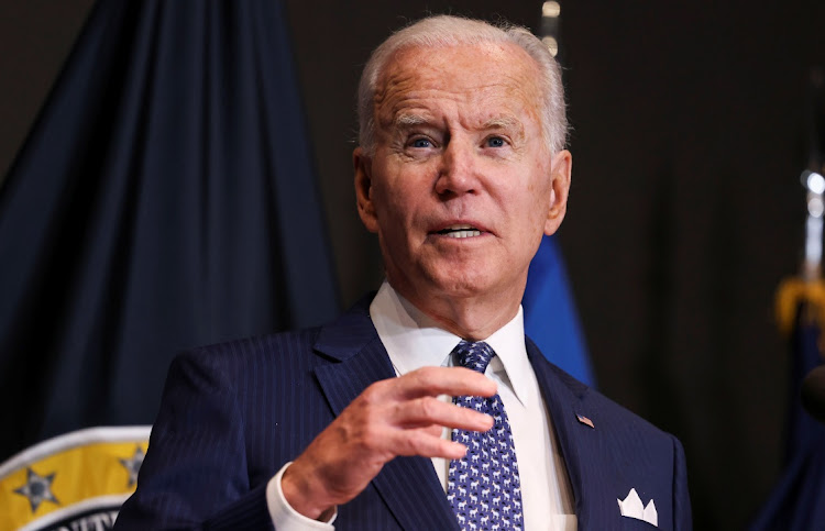 US President Joe Biden delivers remarks to members of "the intelligence community workforce and its leadership" as he visits the Office of the Director of National Intelligence in nearby McLean, Virginia outside Washington on July 27 2021. Picture: REUTERS/EVELYN HOCKSTEIN