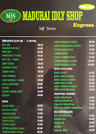 Madurai Idly Shop menu 1