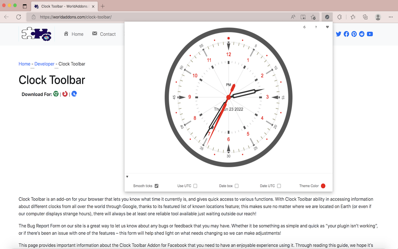 Clock Toolbar Preview image 3