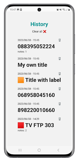 Screenshot Product Barcode Scanner