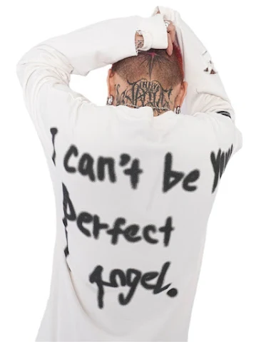 Letter-Printed Long-Sleeved Men's T - 2