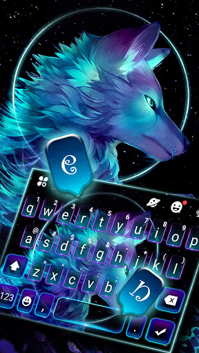 Download Neon Galaxy Wolf Keyboard Background Free for Android - Neon  Galaxy Wolf Keyboard Background APK Download 
