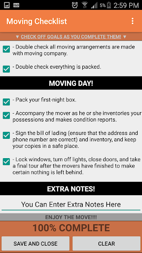 Moving Checklist PRO