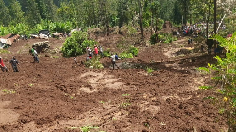 The landslide that affected four homes in Kiganjo village, Murang'a county on April 29, 2024