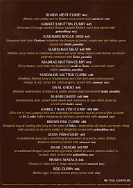 Piali - The Curry Bistro menu 8