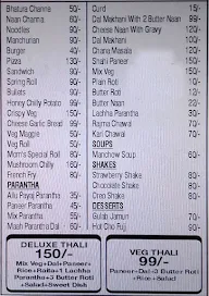 Mom's Food menu 1