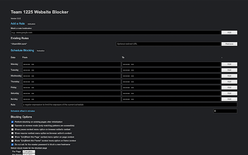 Team 1225 Website Blocker