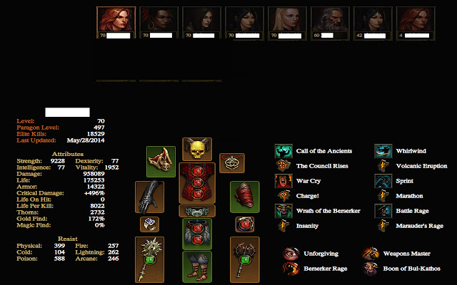 Diablo III Character Inspector chrome extension