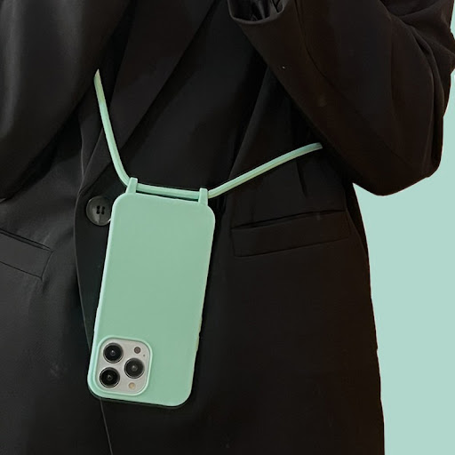Title 1, Mint Green Diagonal Strap Lanyard Mobile Phone ...