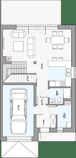 Milan 1 - bliźniak - Rzut parteru