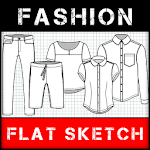 Cover Image of Tải xuống Fashion Design Flat Sketch NEW 1.1 APK