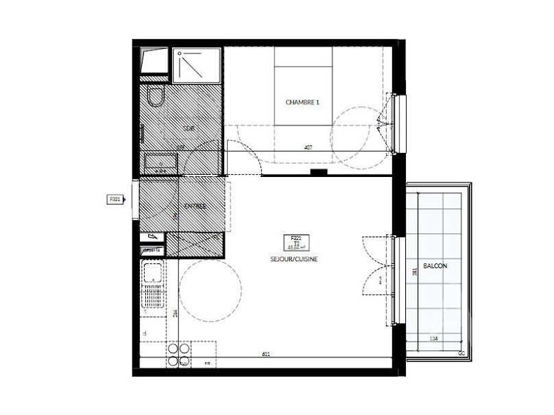 Vente appartement 2 pièces 45.84 m² à La Courneuve (93120), 196 054 €