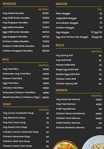 Palam Knights menu 