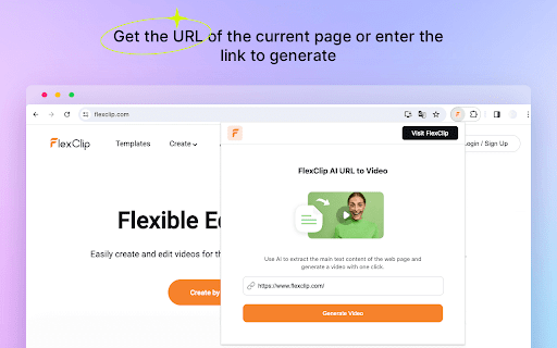 FlexClip AI URL vers Vidéo