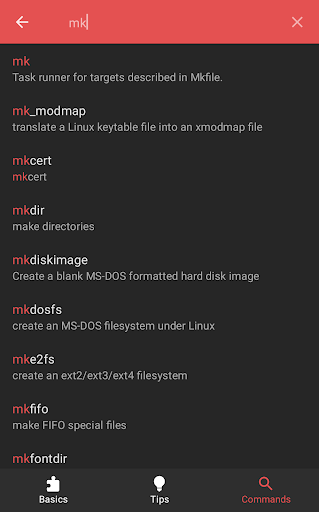 Screenshot Linux Command Library