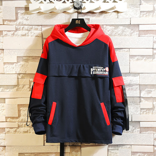 Title 5, Individual Printed Colorblock Long Sleeve Hoodie