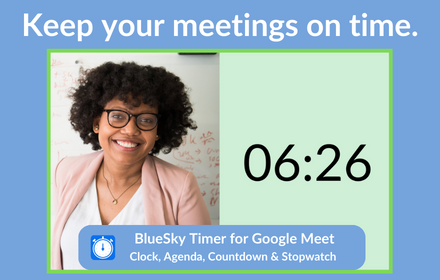 Google Meet Timer - Clock, Agenda, Countdown small promo image