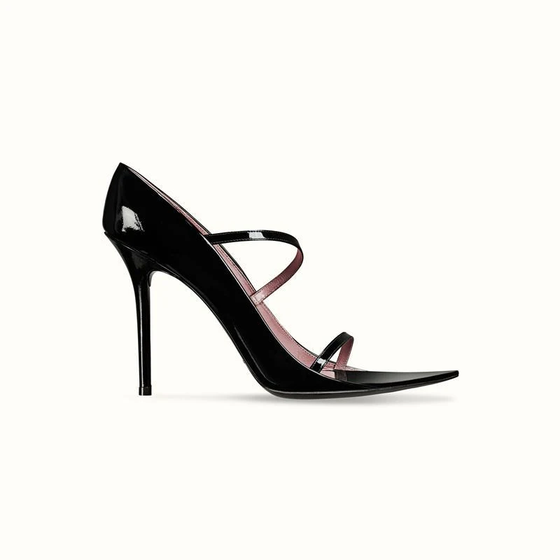 Sandalias de tacón de aguja con punta puntiaguda para mujer
