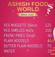 Ashish Food World menu 1