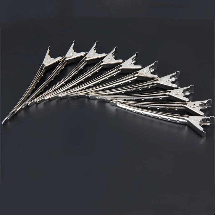 Pinces à bec de canard en acier inoxydable pour coiffure tendance. Maintien sûr des cheveux. Idéales pour le coiffage. Durables et polyvalentes. Un accessoire essentiel.