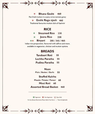 Mosaic - Country Inn & Suites By Radisson menu 